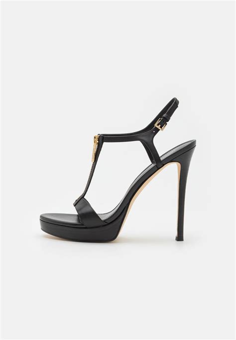 michael kors stiletto heels open true black|Berkley Leather Stiletto Sandal .